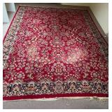 Wool Area Rug, Red Overtones, Well Worn