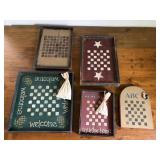 Painted Whimsical Decorative Games Boards