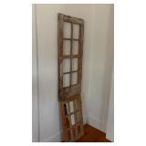 Two Multi Pane Wood Window Frames