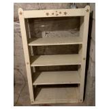 Small Painted Wood Bookcase, Open Back