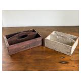 Two Antique Cutlery Boxes