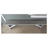 Old Painted Wood Bench