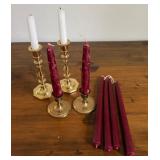 Two Pairs of Brass Candle Sticks