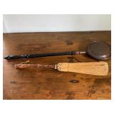 Copper Bedwarmer + Straw Broom