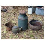 Cast Iron Kettle, Milk Can, Cream Separator