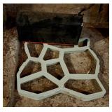 Metal Mailbox, Quickrete Walk Maker Concrete Stamp