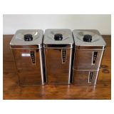 MCM Stainless Steel Canisters 'The Queen Line'