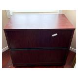 Two Drawer Hanging File Cabinet on Casters