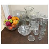 Assorted Glass Vases and Display Pieces
