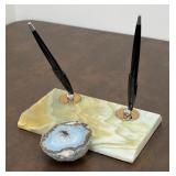 Stone Base Desk Top Pen Holder 5' x 8'