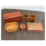 Assorted Small Wood Boxes / Storage Containers