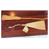 Pair of Straw Brooms