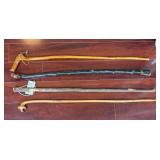 Four Hand Made Walking Sticks