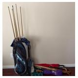 Pool Cues, Golf Bag, Canes, Umbrellas, Billiard Ba