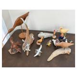 Assorted Wooden Bird Figures