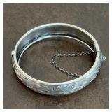 Engraved Sterling Silver Bangle