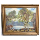 Tom Roberts RCA, Oil on Masonite, Summer Lake