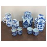 Blue and White Asian Ceramics