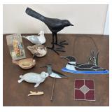 Decorative Animal Figures + Stained Glass Pieces