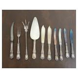 Sterling Silver Monogrammed Fish Service Set