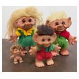Four Troll Dolls