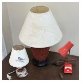 Three Small Table/Desk Lamps