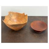 Pair of Bespoke Decorative Wooden Bowls