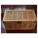 Wicker Storage Box with Handles