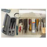 Assorted Utility Knives, Blades, Multi Bit Screwdr