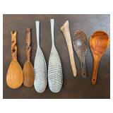 Wood and Metal Salad + Display Spoons
