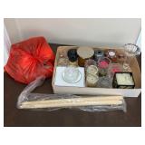 Assorted Candle Holders + Candles