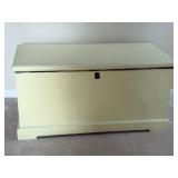 Painted Yellow Blanket Box