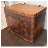 Wooden Chinese Tea Crate + Hinged Top