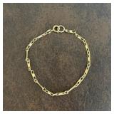 18K Gold Mariner Link Chain Bracelet