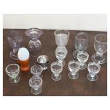 Assorted Glass Egg Cups