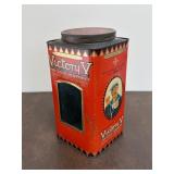 Victory V Shop Counter Tin Stamped w/ Patent No.