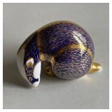 Royal Crown Derby Badger w/ Gold Stopper