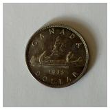 1935 Canadian $1 Voyageur Silver Dollar Coin