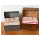 Two Index Boxes Full of Typed Recipes