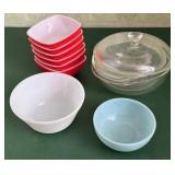 Vintage Milk Glass and Clear Glass Service Pieces