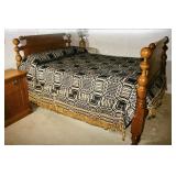 Maple "Cannon Ball" Bed Frame, 1841