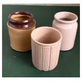 Three Ceramic/Stoneware Jam Pots