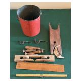 Metal Bucket with Contents
