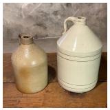 Two Stoneware Whisky Jugs