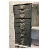 Metal Ten Drawer Storage Cabinet