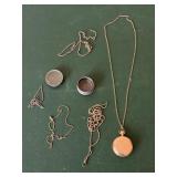 Small Gold Tone Empty Watch Case On Chain