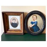 Framed Portraits of Walter Brown and Fannie Smith