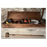 Vintage Wooden Croquet Trunk