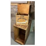 Three Open Wooden Boxes/Crates