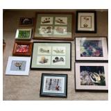 Assorted Photographs and Art, Some Framed